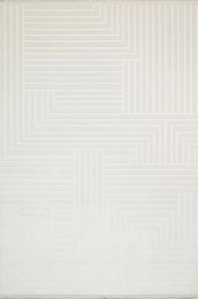 Kreasyon Kişiye Özel Ölçü Kesme Halı Cunda Koleksiyonu CN014 Krem Krem 80 x 450 cm