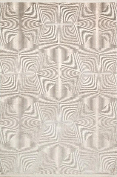 Kreasyon Kişiye Özel Ölçü Kesme Halı Cunda Koleksiyonu CN011 Bej Bej 80 x 400 cm