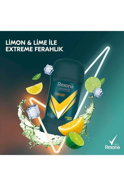 Rexona Men Advanced Protection Erkek Stick Deodorant Extreme Fresh 50 ml - Resim 5