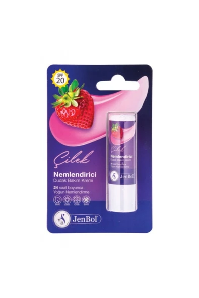 Jenbol Lip Balm Nemlendirici Dudak Bakım Kremi Çilek Spf 20 5 gr - 2