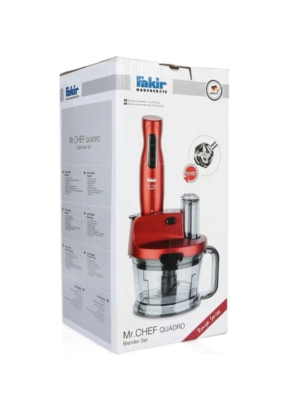 Fakir Mr.Chef Quadro Kırmızı 1000 W Blender Seti - 5