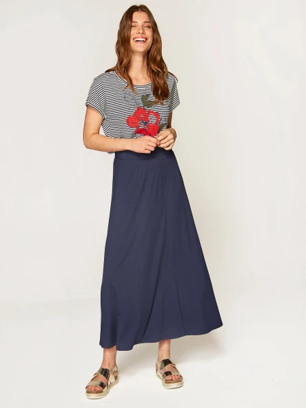 Faik Sönmez Maxi Pileli Günlük Kadın Etek - Rahat ve Şık - Resim 12