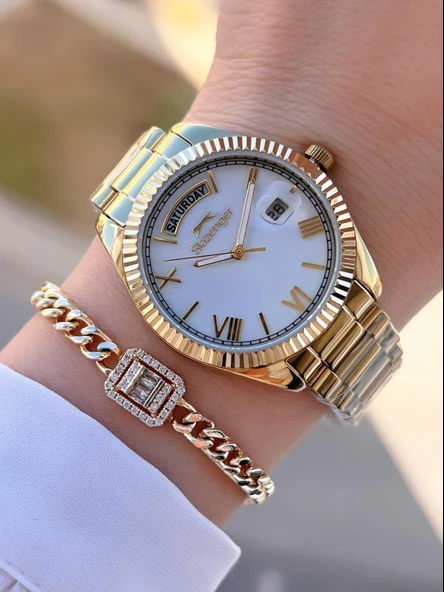 Slazenger Çelik Kordon 30 Mt Suya Dayanıklı Bileklik Hediyeli Kadın Kol Saati BSL.09.2338.4.11 ürün görseli