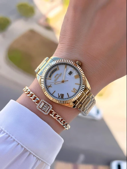 Slazenger Çelik Kordon 30 Mt Suya Dayanıklı Bileklik Hediyeli Kadın Kol Saati BSL.09.2338.4.11 - Resim 2