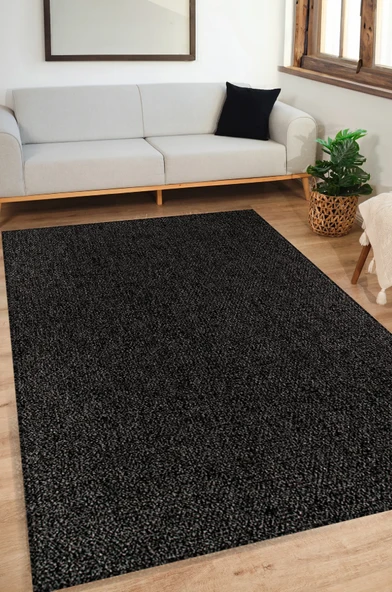Kreasyon Halı Kişiye Özel Ölçü Oda Halısı 120x300 Doku DH008 Antrasit - Resim 3