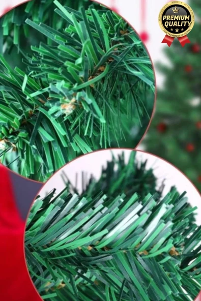 Premium Kalite Yeni Yıl Süsleme Seti Renkli Işık Hediye Yılbaşı Çam Ağacı Noel Paketi 120 Cm 123 Dal - 6