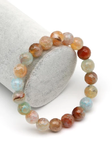 Akik Doğal Taş Bileklik 10 mm Küre Kesim ürün görseli