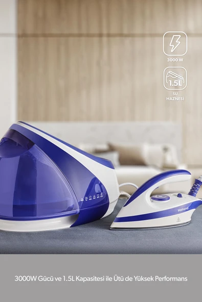 HOMEND Jetsteam 1165H Buhar Kazanlı Ütü Mor Beyaz - 2