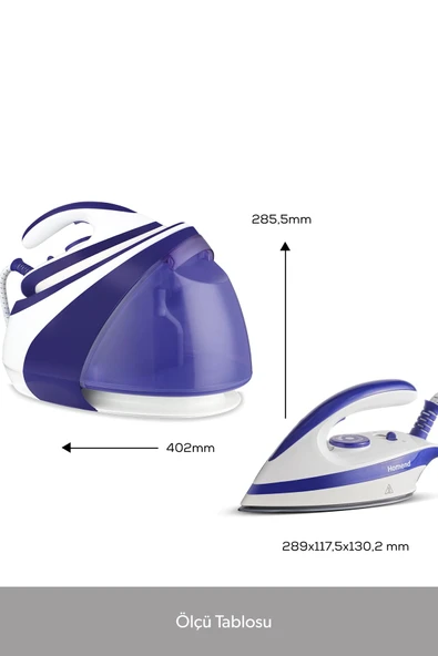 HOMEND Jetsteam 1165H Buhar Kazanlı Ütü Mor Beyaz - 4