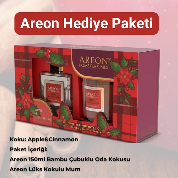 Areon Apple Cinnamon Oda Kokusu Hediye Paketi