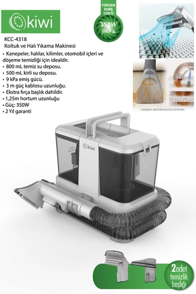 Kiwi Koltuk ve Halı Yıkama Makinesi Kcc-4318