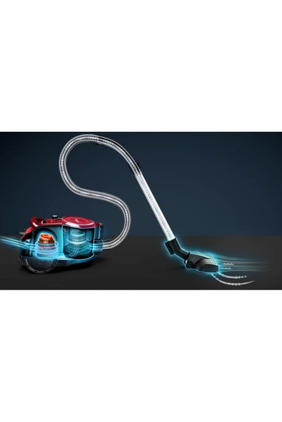 Siemens Vsx41a300 Iq500 550 W Toz Torbasız Elektrikli Süpürge Kırmızı - 3