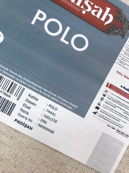 Padişah Halı Polo 74441 096 Serisi Akrilik Salon Oturma Yatak Odası Halısı - Resim 8