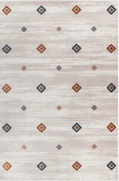 Kreasyon Halı Kişiye Özel Ölçü Oda Halısı 120x180 Bristol BI003 Çok Renkli