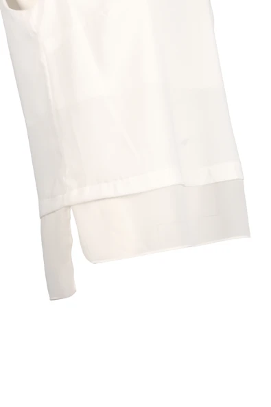 Ysatis V Yaka Kolsuz Şifon Bluz - Minimalist Günlük Tarz