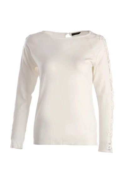 Vedi Minimalist Nakışlı Uzun Kol Kadın Triko - Günlük Şıklık - 2