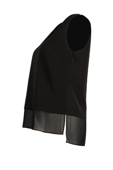 Ysatis V Yaka Kolsuz Şifon Bluz - Minimalist Günlük Tarz - 5