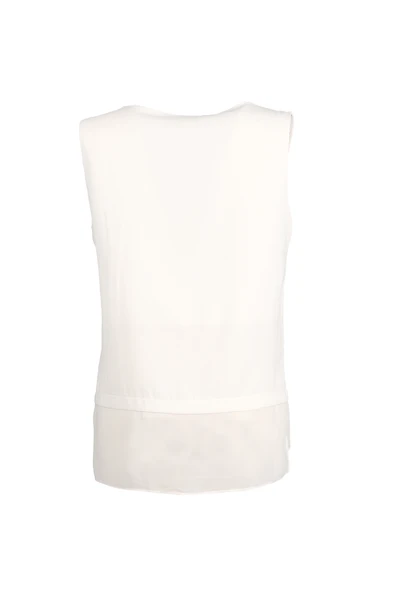 Ysatis V Yaka Kolsuz Şifon Bluz - Minimalist Günlük Tarz - 8