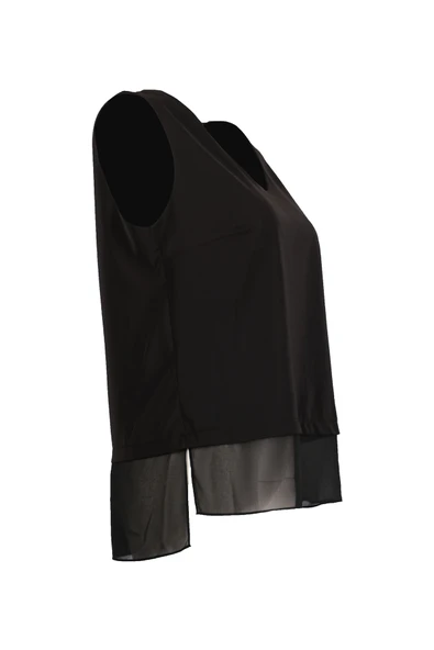 Ysatis V Yaka Kolsuz Şifon Bluz - Minimalist Günlük Tarz - 4