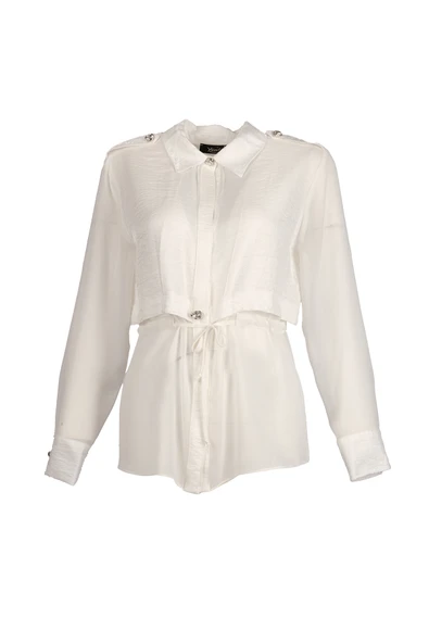 Ysatis Minimalist Uzun Kol Şifon Gömlek - Günlük & İş - 2