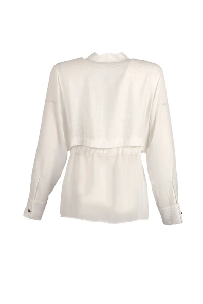 Ysatis Minimalist Uzun Kol Şifon Gömlek - Günlük & İş - 3