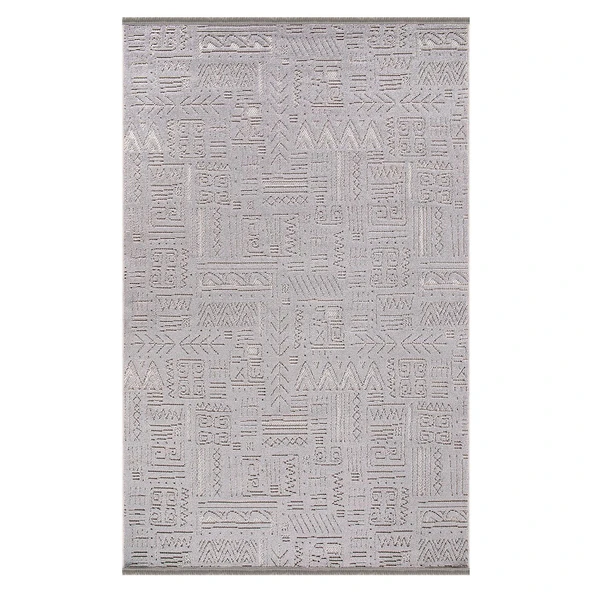 Kreasyon Halı Kişiye Özel Ölçü Yolluk Halısı 100x600 Loopo LP001 Gri