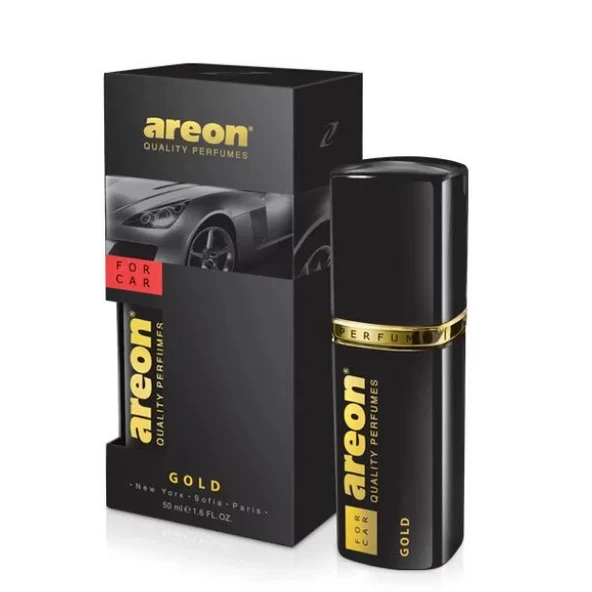 Areon Perfume 50 Ml Gold Oto Araç Parfümü (Siyah Şişe)