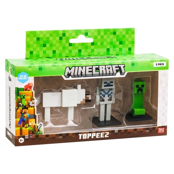 Minecraft 3D Figür Toppeez 3'iü Set Model 4 - Resim 3