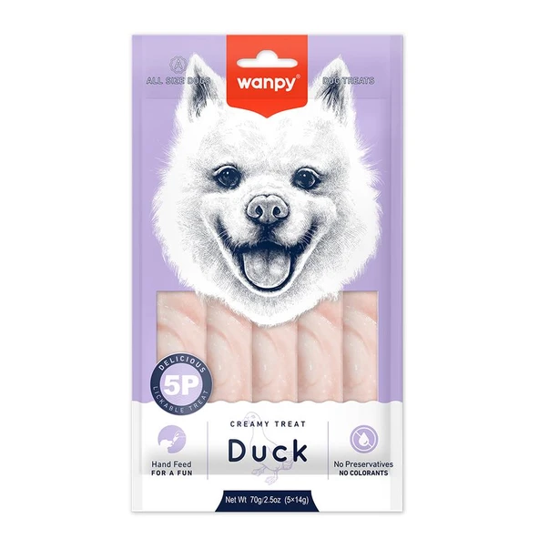 Wanpy Ördekli Krema Köpek Ödülü 5 X 14 gr
