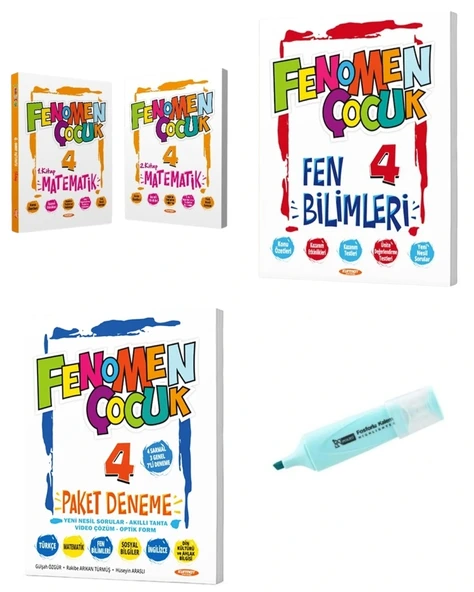 4.Sınıf Matematik-1-2 Fen Bilimleri Soru Bankası ve Paket deneme
