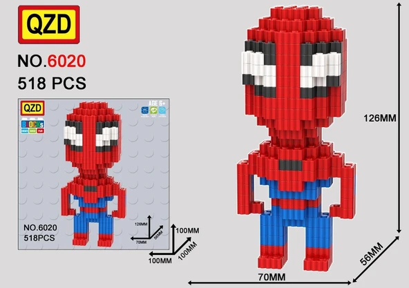 örümcek adam 518 parça mini blocks