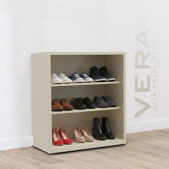 Raflı Çelik Dosya Dolabı Kütüphane Raflı Kapısız 92X50X110 Metal Dolap Ofis Dolapları Arşiv , Garaj , Bahçe , Kiler , Ba