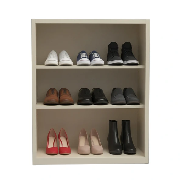 Raflı Çelik Dosya Dolabı Kütüphane Raflı Kapısız 92X50X110 Metal Dolap Ofis Dolapları Arşiv , Garaj , Bahçe , Kiler , Ba - 2