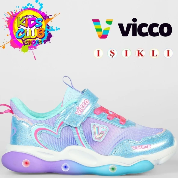 Vicco Heart Işıklı Ortopedik Çocuk Spor Ayakkabı ürün görseli
