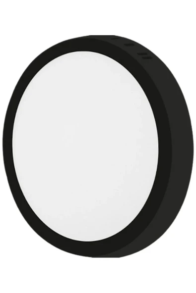 CATA CT-5235 18W Panel LED Armatür Siyah Yulvarlak Sıva Üstü Metal Kasa Beyaz Işık 6400K