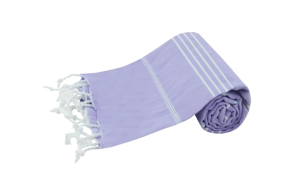 GRVTANIUM Lila %100 Pamuk 180x100cm Peştemal Püsküllü Banyo,Plaj,Hamam Havlusu Kese Hediyeli M2 - 2