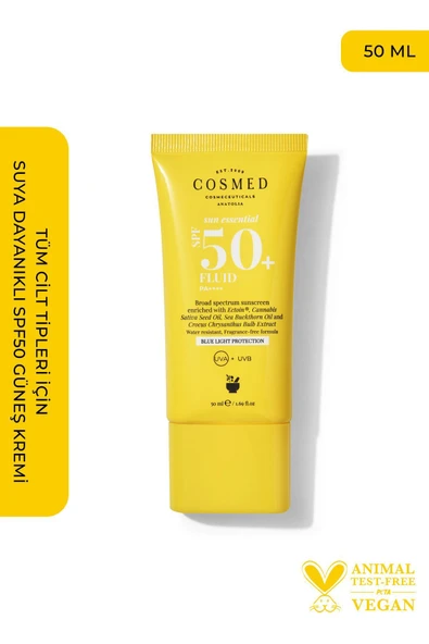 COSMED - Sun Essential Fluid Spf 50 Cilt Tipleri Yüz Güneş Kremi