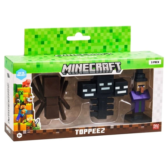 Minecraft 3D Figür Toppeez 3'iü Set Model 7 - Resim 3