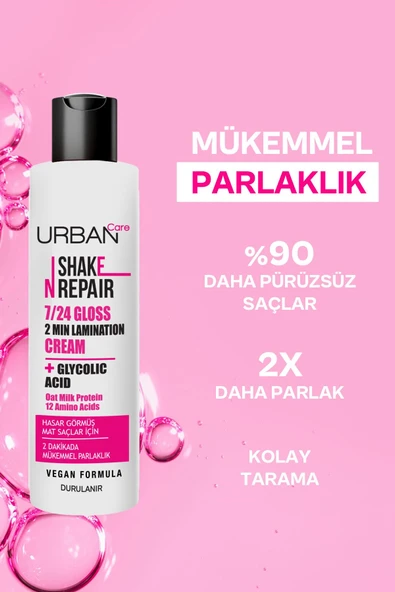 Urban Care Shake N Repair 7/24 Gloss Laminasyon Parlaklık Etkili Durulanan Bakım Kremi 200 ml-vegan - 3
