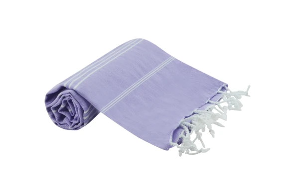 GRVTANIUM Lila %100 Pamuk 180x100cm Peştemal Püsküllü Banyo,Plaj,Hamam Havlusu Kese Hediyeli M2 - 3