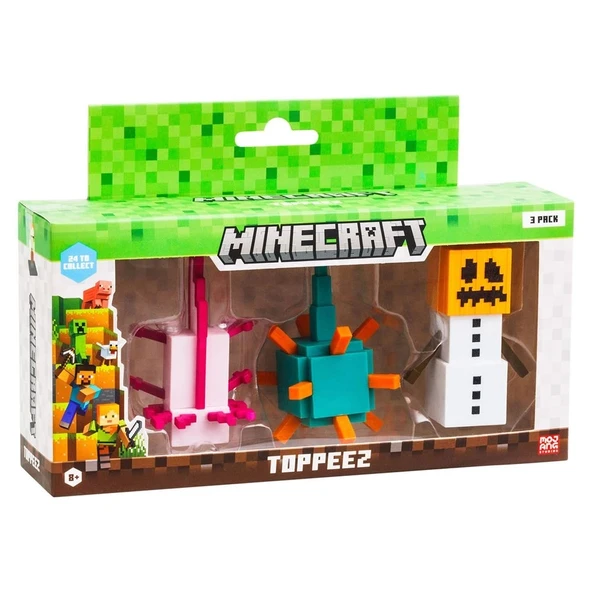 Minecraft 3D Figür Toppeez 3'iü Set Model 3 - Resim 2