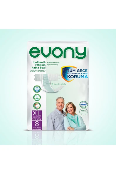 Evony Yetişkin Bezi X-large 8 Adet