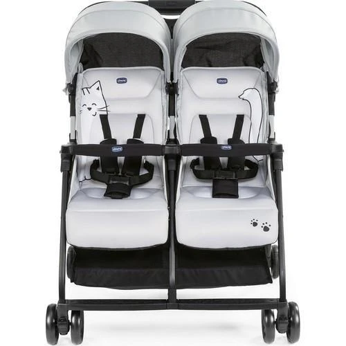 Nessiworld Chicco Ohlala Twin İkiz Bebek Arabası Silver - 2