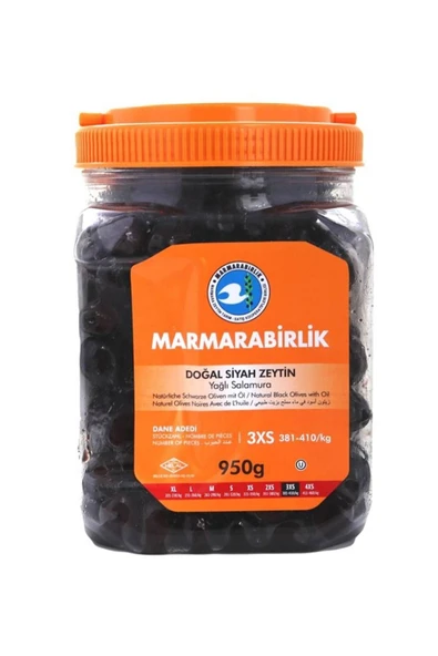 MarmaraBirlik Zeytin 3xs Yağlı Salamura Pet 950gr