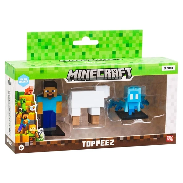 Minecraft 3D Figür Toppeez 3'iü Set Model 5 - 3