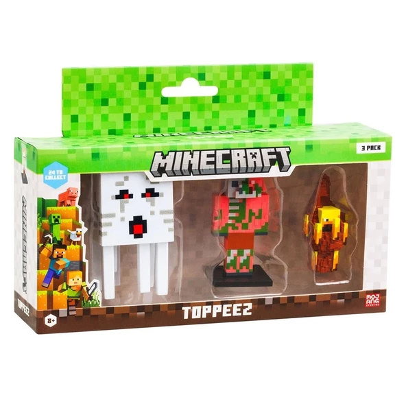 Minecraft 3D Figür Toppeez 3'iü Set Model 1 - Resim 2