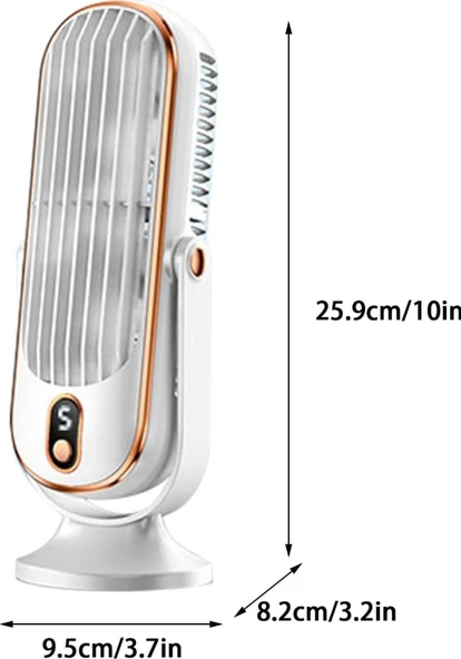 QASUL Yaz Masaüstü Fanı  Hava Soğutma 5 Rüzgar Hızı USB Şarj Edilebilir Salınımlı Fan - Yatak Odası Açık Kamp için USB Şarj Edilebilir Küçük Fan - 5