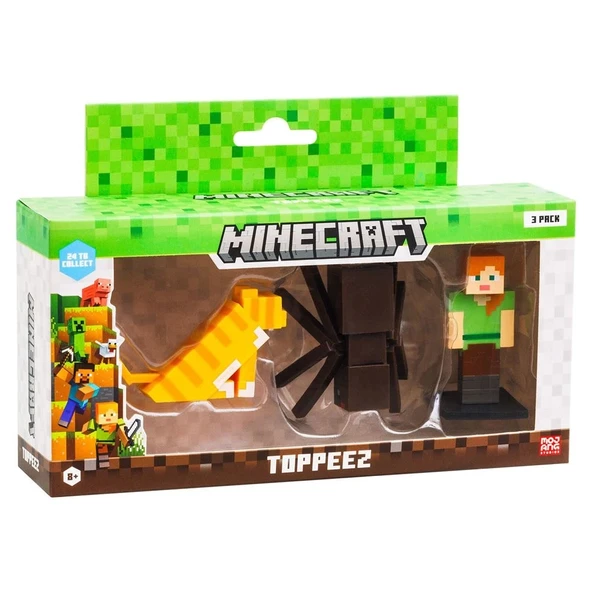 Minecraft 3D Figür Toppeez 3'iü Set Model 6 - Resim 3