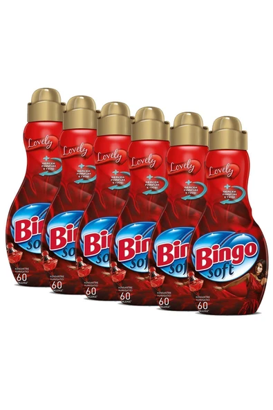 Bingo Soft Konsantre Çamaşır Yumuşatıcısı Lovely 1440 ml Ekonomi Paketi 6'lı - 2