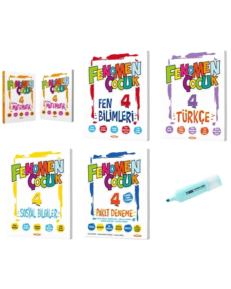 4.Sınıf Matematik-1-2 Fen Türkçe Sosyal Soru Bankası+Paket deneme